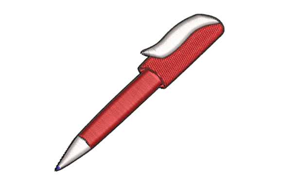 Ballpoint Pen Embroidery Design