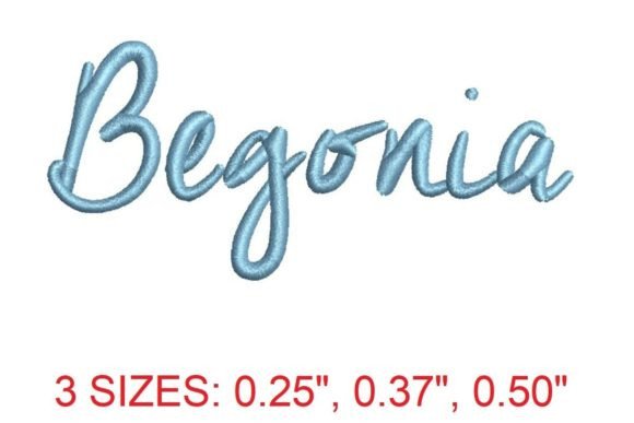 Begonia Embroidery Font Review