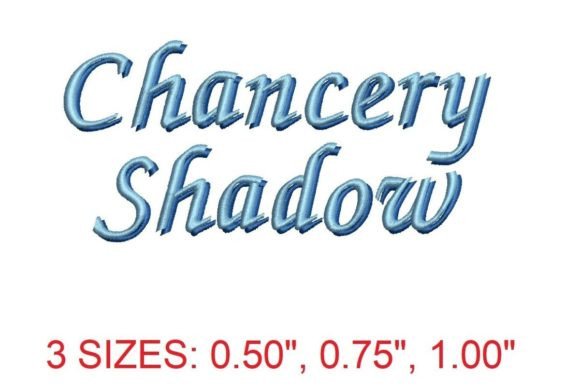 Chancery Shadow Embroidery Font