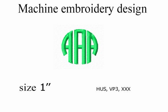 Circle Monogram Embroidery Design