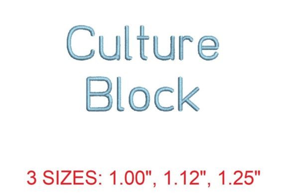 Culture Block Embroidery Font Review