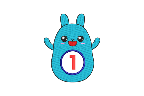 Cute Rabbit Number 1: Sweet, Stitch-Ready Charm