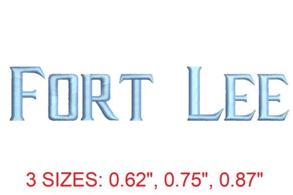 Fort Lee Embroidery Font