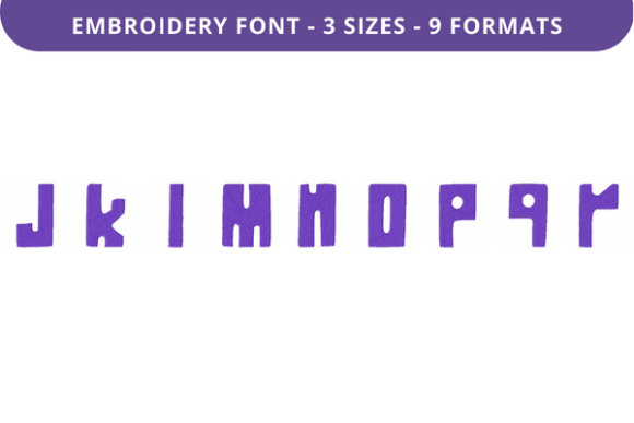 Ghuzag Chest Font Lowercase J to R