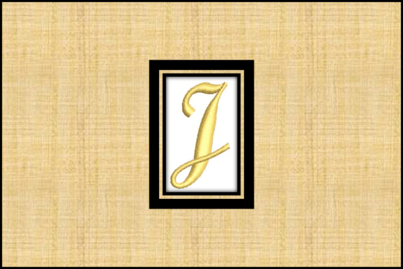 Gold Font J: A Festive Monogram for Holiday & Seasonal Embroidery
