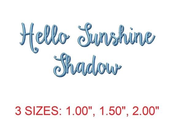 Hello Sunshine Shadow Embroidery Font