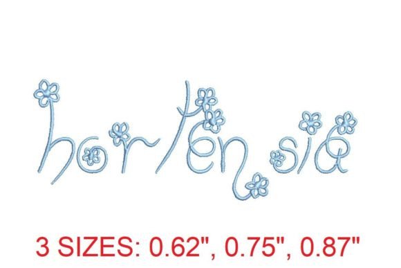 Hortensia Embroidery Font
