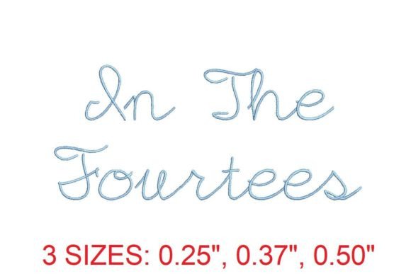 In the Fourtees Embroidery Font