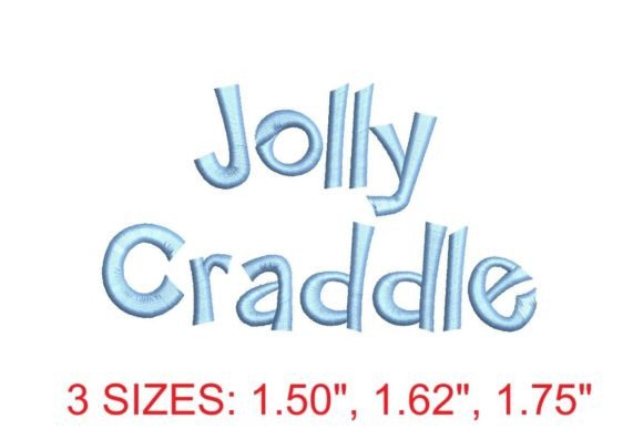 Jolly Cradle Embroidery Font