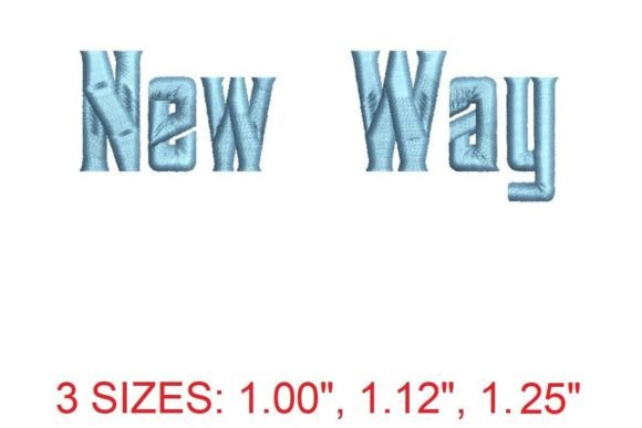 New Way Embroidery Font