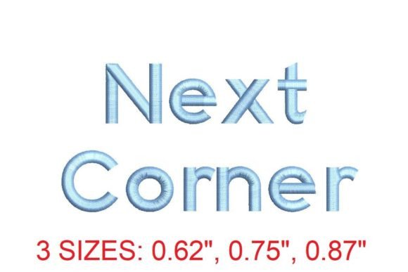 Next Corner Embroidery Font