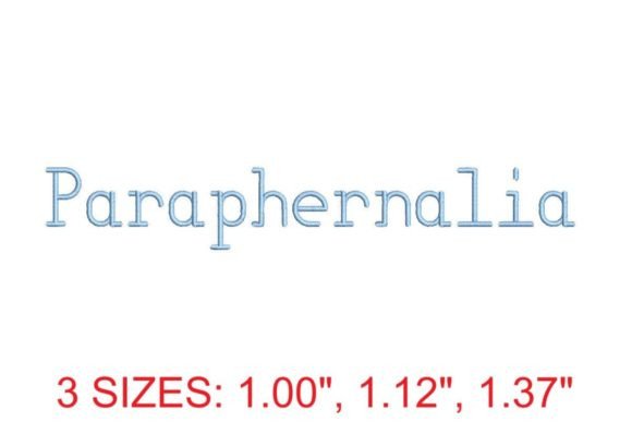 Paraphernalia Embroidery Font