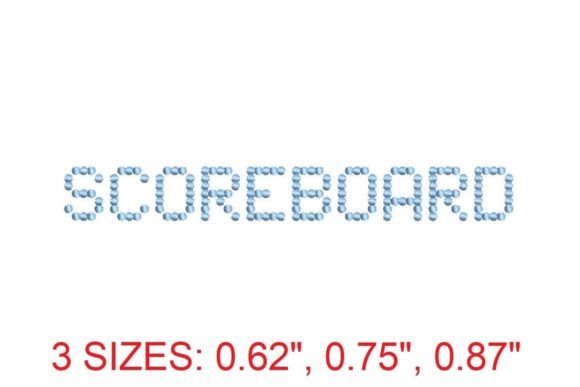 Scoreboard Embroidery Font: Bold, Sporty, and Ready for Real Projects