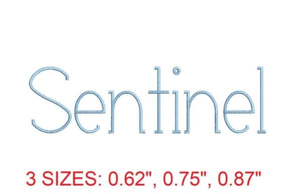 Sentinel Embroidery Font: Elegant & Timeless
